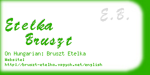 etelka bruszt business card